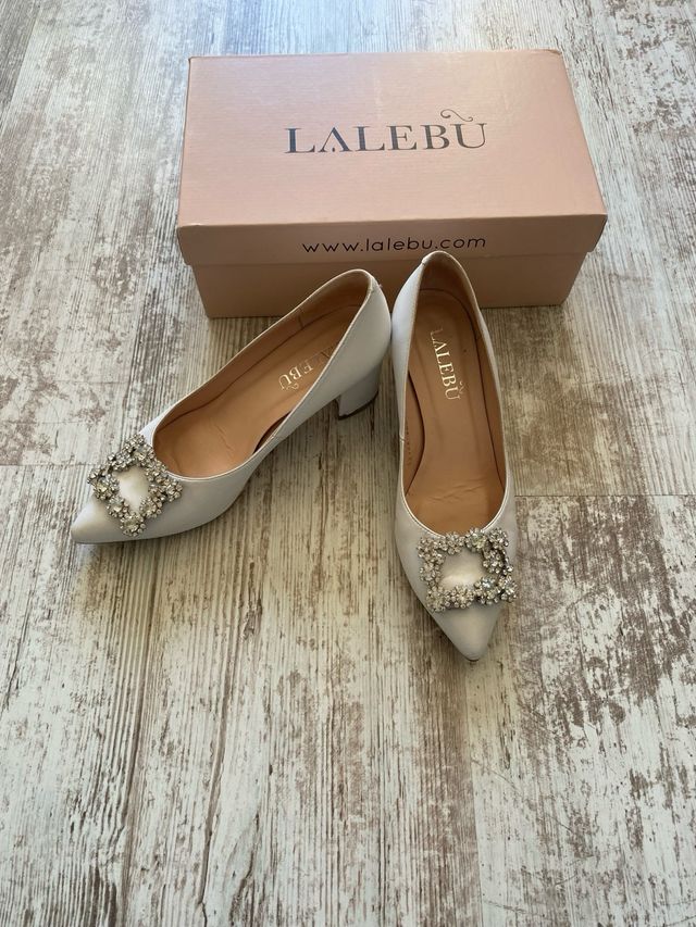 Zapatos cenicienta blancos novia