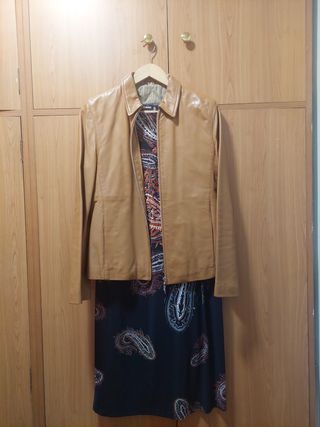 Chaqueta piel camel T.38