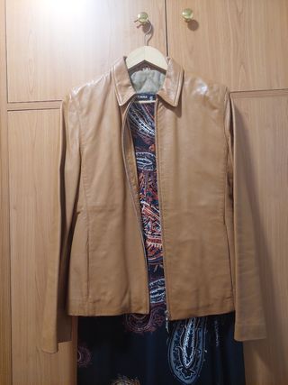 Chaqueta piel camel T.38