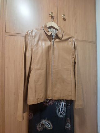 Chaqueta piel camel T.38