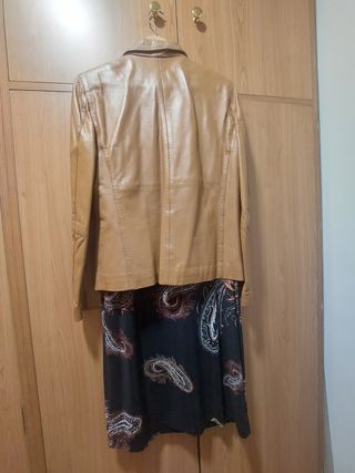 Chaqueta piel camel T.38