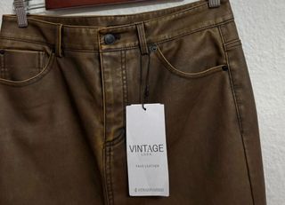 Falda de piel larga Stradivarius Talla M