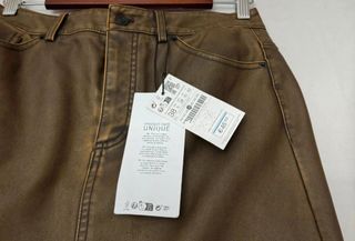 Falda de piel larga Stradivarius Talla M