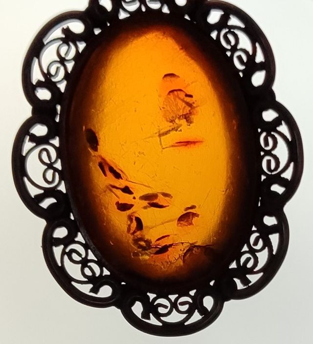 Colgante o dije de ámbar Art Deco, años 30.