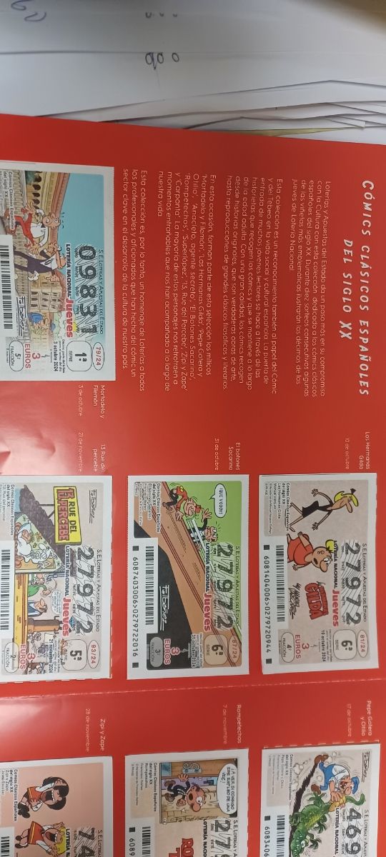 Lotería clásicos del comic
