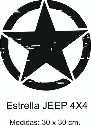 Pegatina Estrella JEEP 4X4 