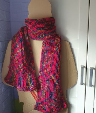 Bufanda lana multicolores artesana