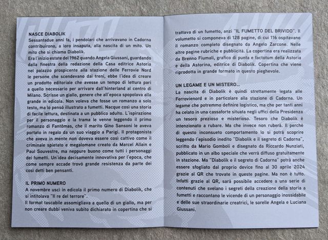 Diabolik e il segreto di Cadorna (Albo + Poster)