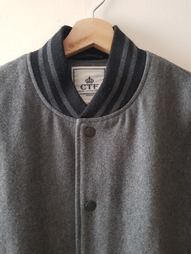 Chaqueta Bomber Cortefiel Negra Cuero