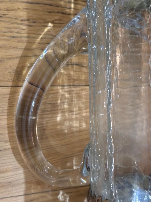 Bicchiere/Mug in vetro e argento inciso