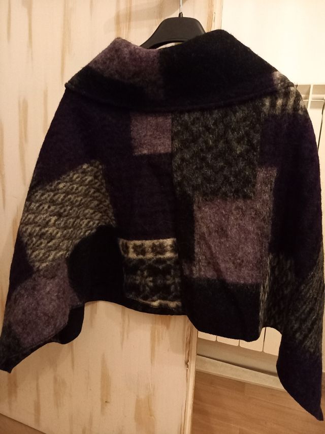 Poncho lana e viscosa