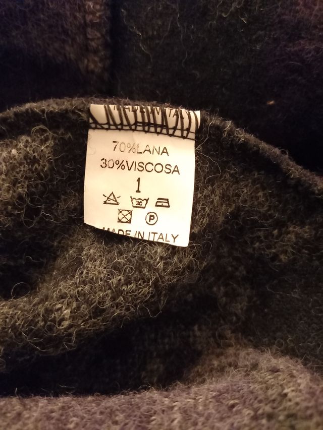 Poncho lana e viscosa