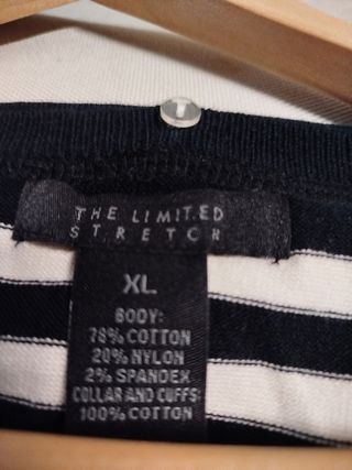 Jersey a rayas con cuello y puños desmontable