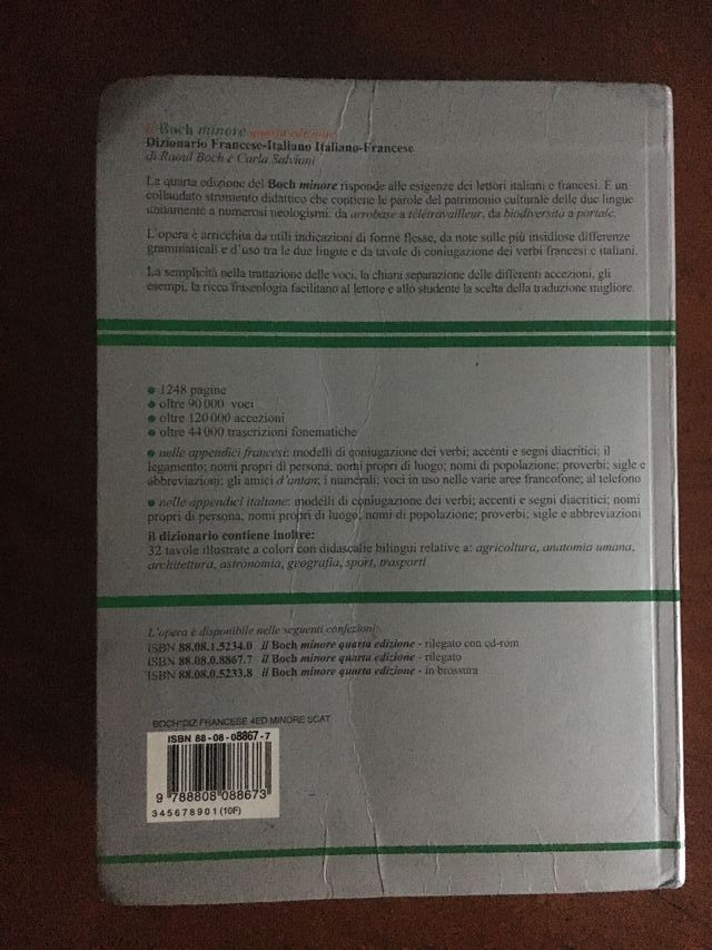 Il Boch minore. Dizionario francese-italiano, ital