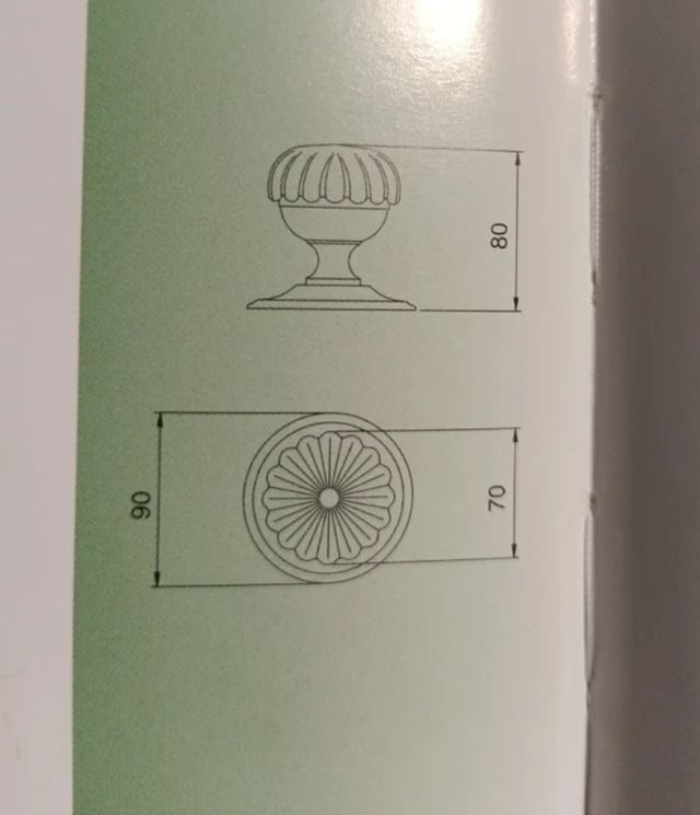 Pomo roseta puerta de laton brillo