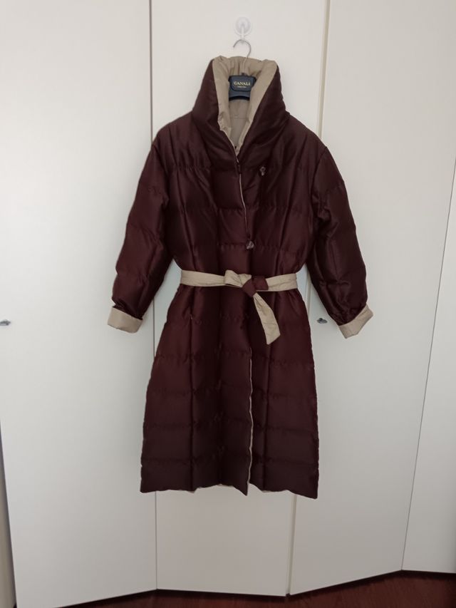 Piumino lungo double face 