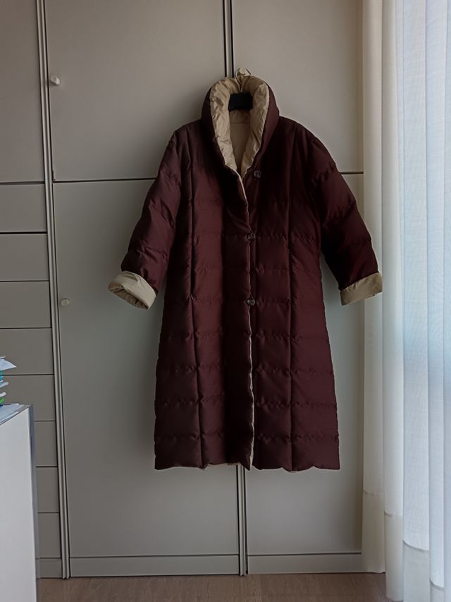 Piumino lungo double face 