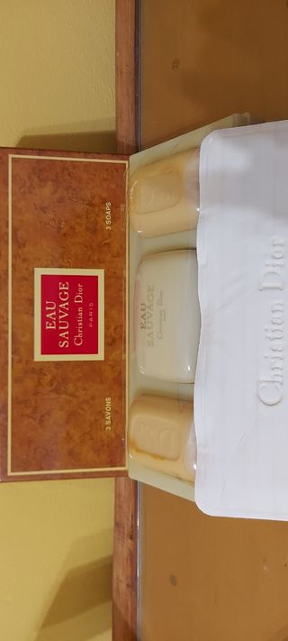 Eau Sauvage 3 Savons in cofanetto,custodia, vintag