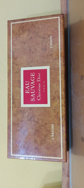 Eau Sauvage 3 Savons in cofanetto,custodia, vintag