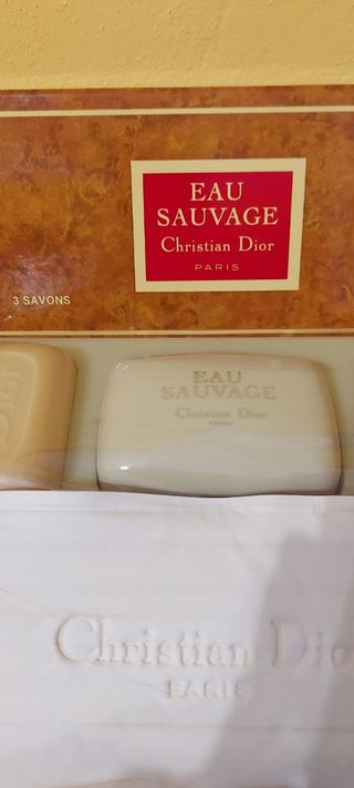 Eau Sauvage 3 Savons in cofanetto,custodia, vintag