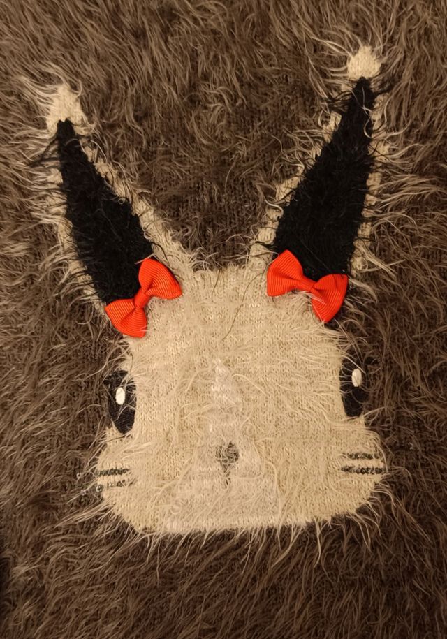 Jersey de pelo gris oscuro T .7-8