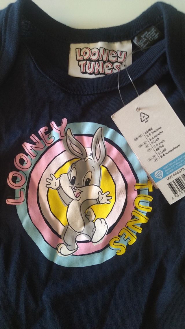 Baby boby Looney Tunes taglia 2-6 mesi.