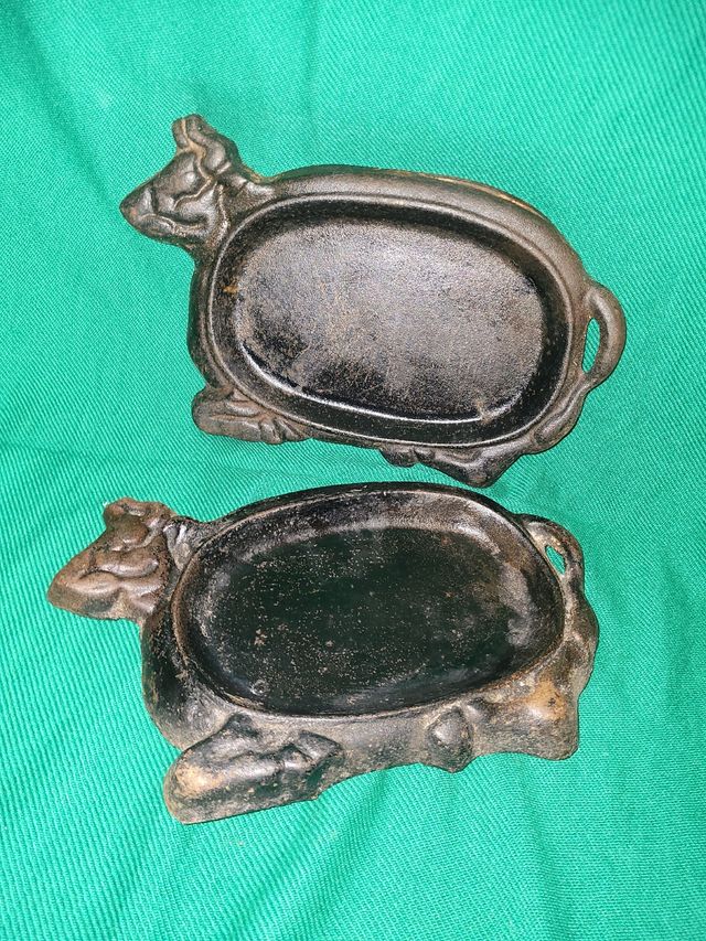 Lote Bandejas de hierro vintage