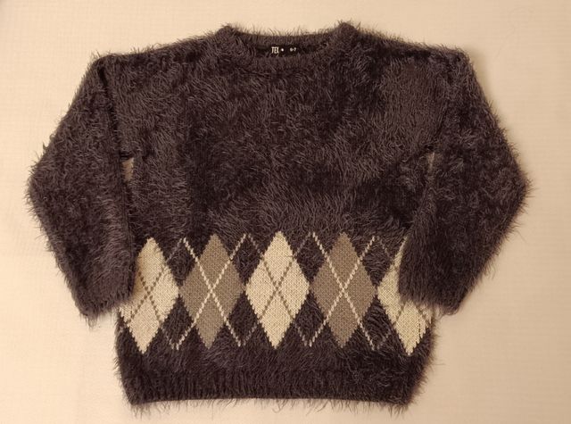 Jersey de pelo, gris oscuro T. 6-7