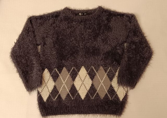 Jersey de pelo, gris oscuro T. 6-7