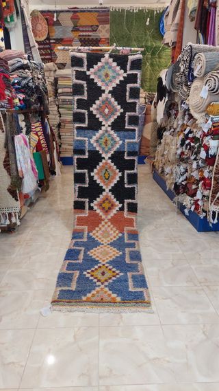 Tappeto da corridoio berbero in lana