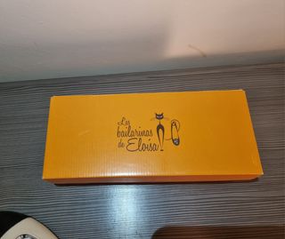 Bailarina piel crudo y negro con hebilla talla 40