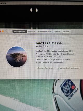 Macbook air 13’ Año 2013