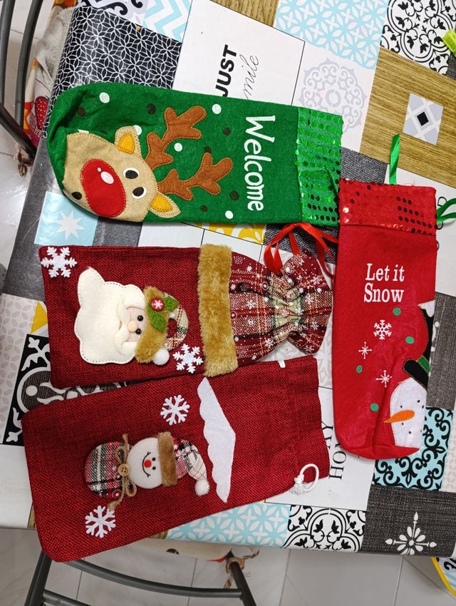 Fundas botellas navidad