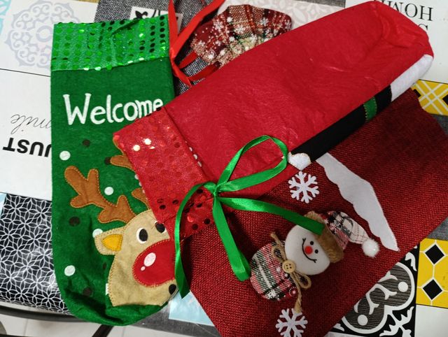 Fundas botellas navidad