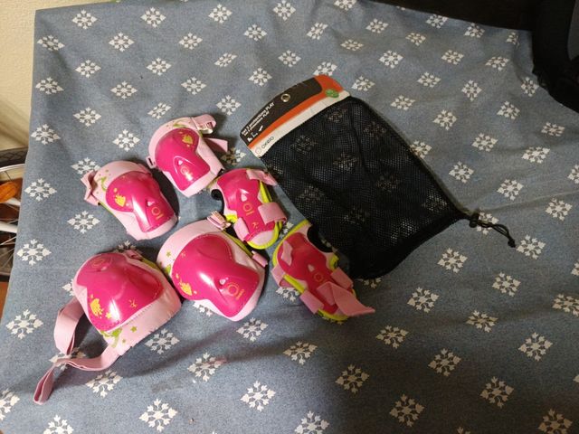 Set de protección patines rosa XS