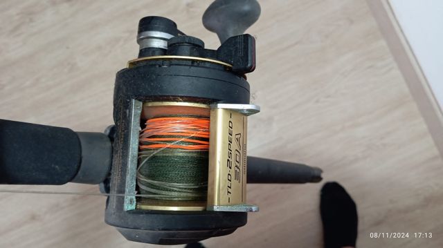 Cañas de pescar con carrete