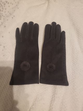 Guantes antelina y algodón. 