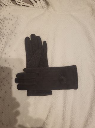Guantes antelina y algodón. 