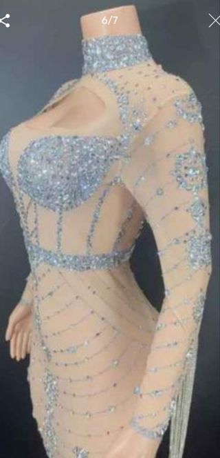 Vestido fiesta pedreria 