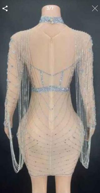 Vestido fiesta pedreria 