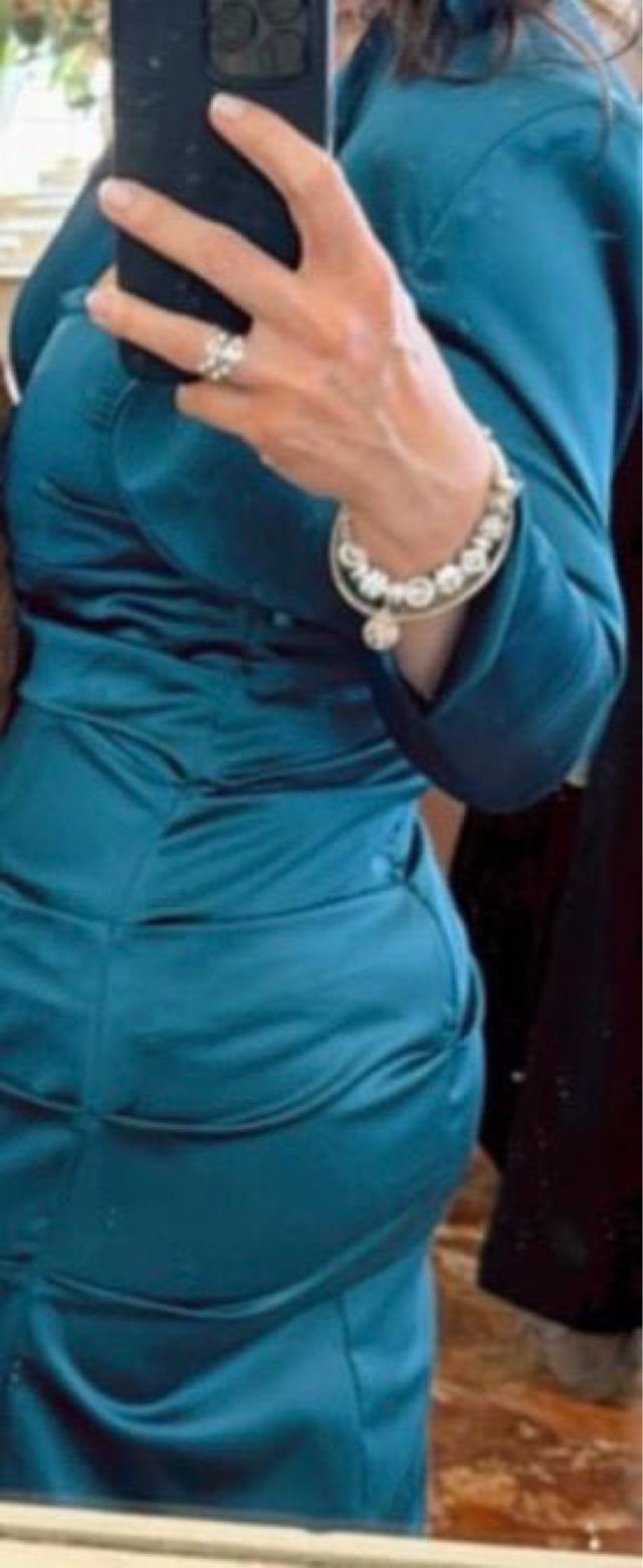 Tubino con giacchino verde petrolio taglia 42