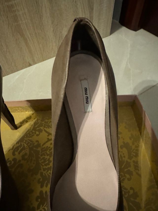 Décolleté Miu Miu beige/tortora n. 38,5