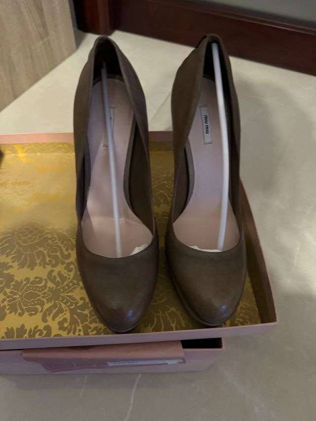 Décolleté Miu Miu beige/tortora n. 38,5