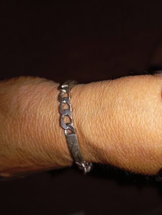 Pulsera plata auténtica hombre
