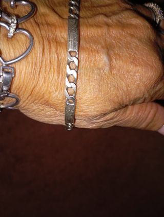 Pulsera plata auténtica hombre