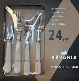 Set di posate 24 pezzi in acciaio inox