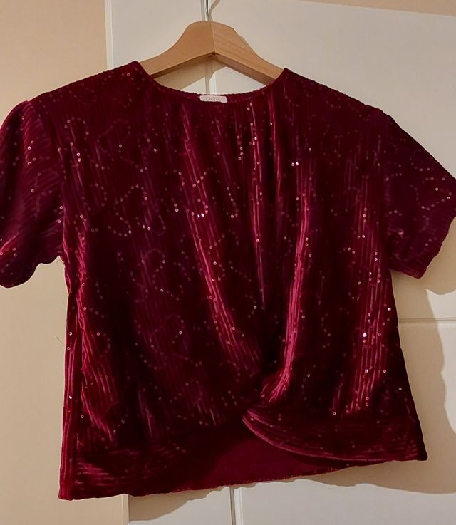 TRAJE FIESTA NIÑA LENTEJUELAS ROJO