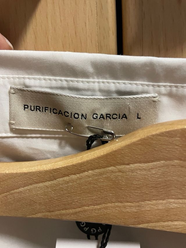BLUSA CAMISA PURIFICACION GARCIA BLANCA TALLA L