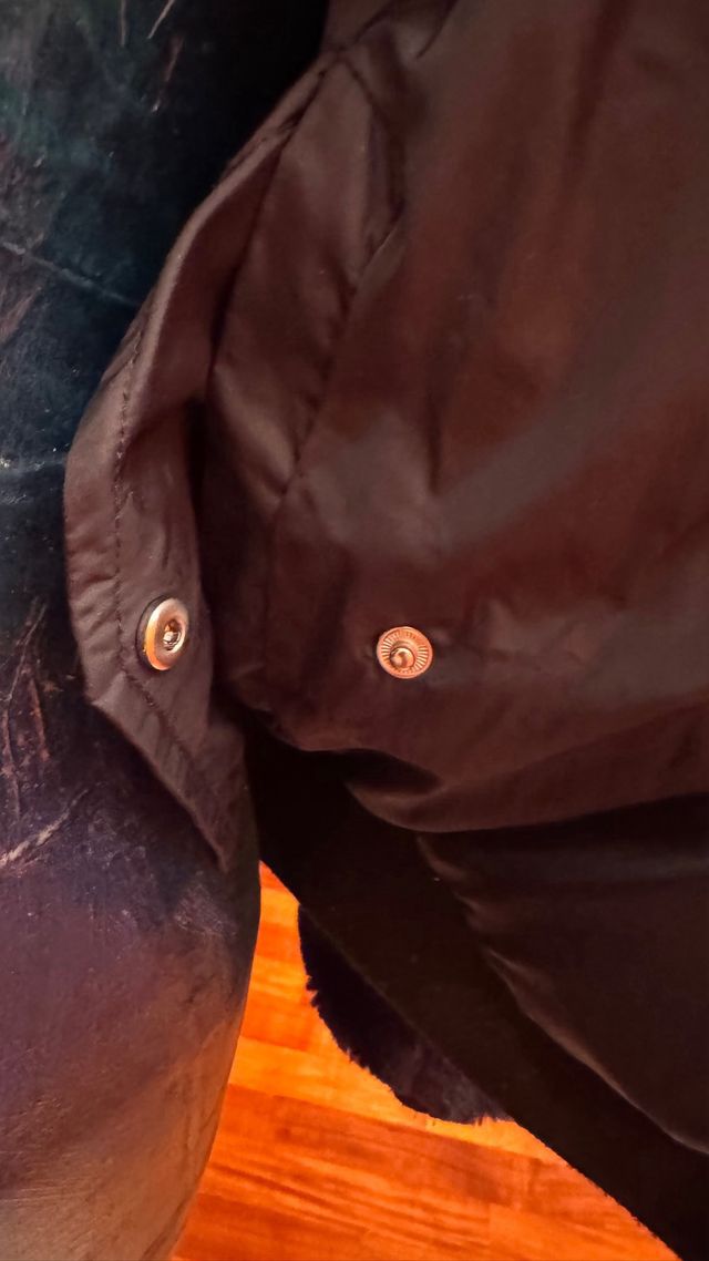 Faux black fur jacket with hood