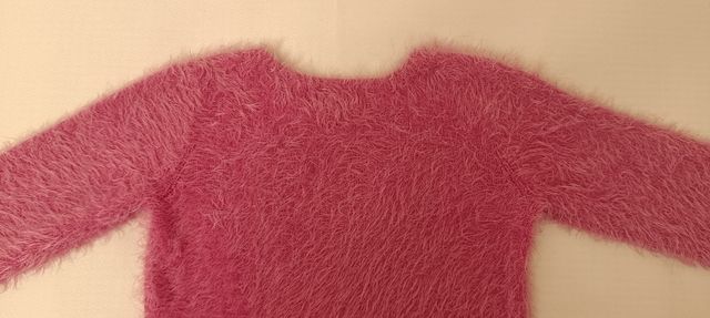 Jersey rosa de pelo para niña T.7-8